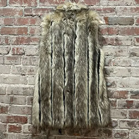 Fabulous Furs by Donna Salyers Faux Fur Long Vest Size XS - Picture 7 of 8